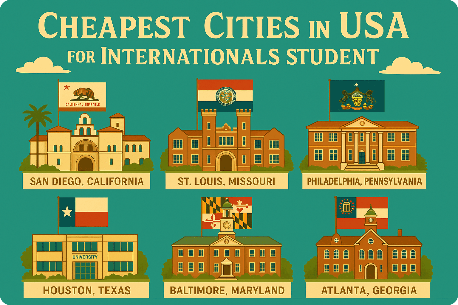 6 cheapest cities to study in the USA