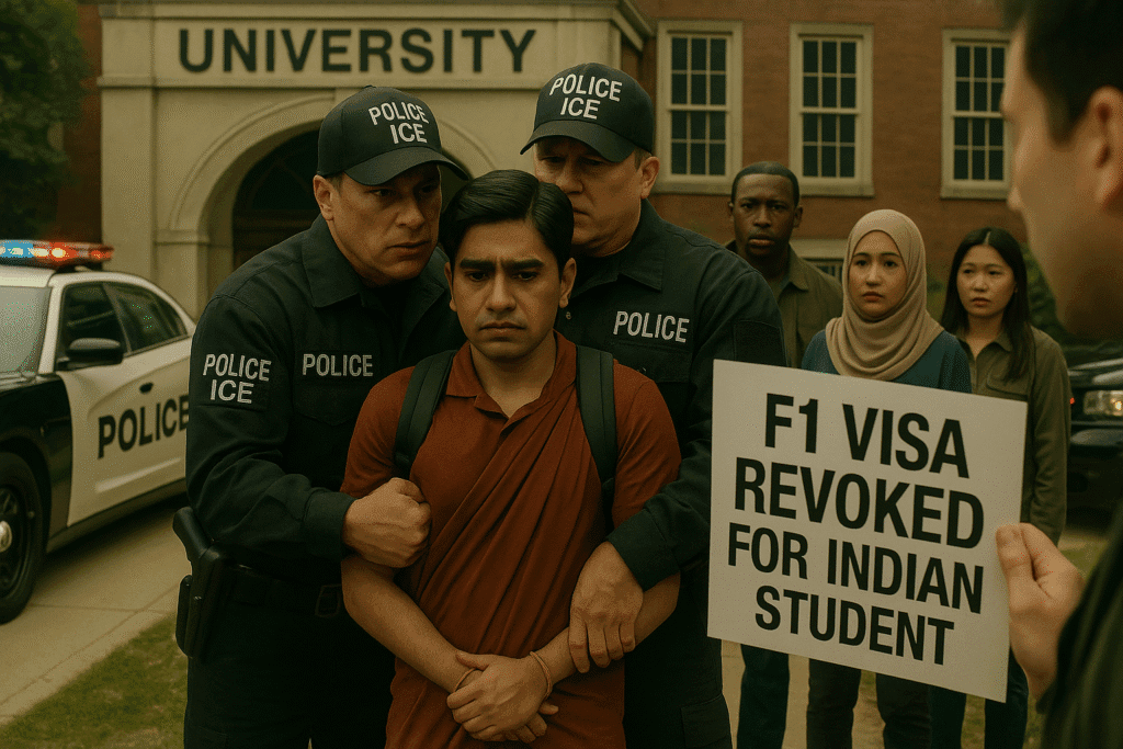 Current image: F 1 visa revocations indian students